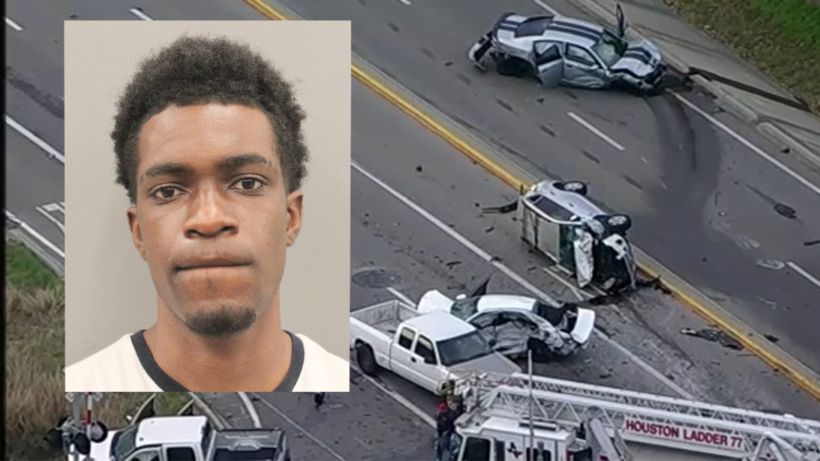 Houston crime 21yearold Damian West charged with murder for chase that ended in 5car crash